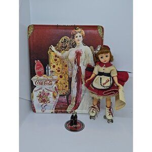 Vtg Madame Alexander Coca Cola Car Hop Doll on Skates w Coca Cola Tray- ITALY